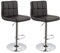 Duhome Barhocker Barstühle 2er Set höhenverstellbare Tresenhocker Bistrohocker 360° Drehstuhl PU Leder mit Rückenlehne Fußstütze, Schwarz