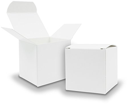 itenga 10x Würfelbox aus Karton 5x5cm weiß kleine Schachtel als Gastgeschenk Geschenkbox zum Befüllen (Hochzeit Adventskalender Taufe Geburtstag Geschenk Kommunion)
