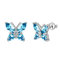 Aurora Tears Frauen Schmetterling Ohrringe 925 Sterling Splitter Schmuck 925 Sterling Silber März Birthstone Blau Aquamarin Stud Dating DE0078S