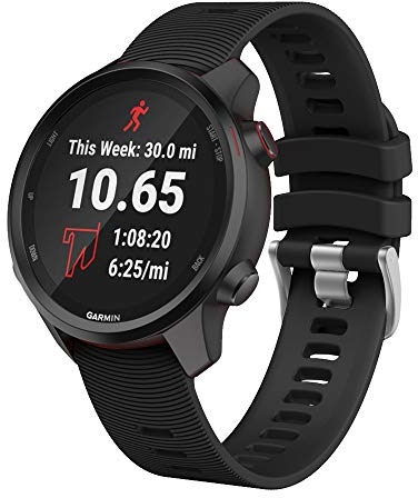 ISABAKE Cinturino di ricambio in morbido silicone per Garmin Venu Sq GPS Smartwatch Forerunner 245/245, Fenix 6s 20 mm, comodi braccialetti per Vivoactive 3 Music Vívomove HR Forerunner 645 Music
