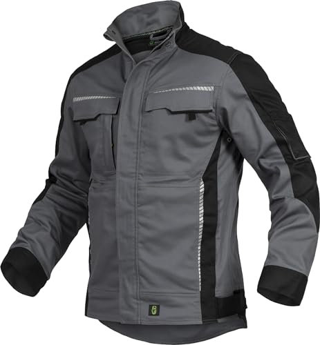 Leib Wächter Flex-Line Herren Arbeitsjacke Bundjacke (4XL, Grau/Schwarz)