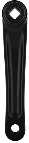 Fahrrad Kurbelarm, Akozon 170mm Aluminiumlegierung Fahrrad Linke Seite Kette Kurbelarm Ersatzzubehör Diamantloch und Vierkantloch(Black Diamond Hole)