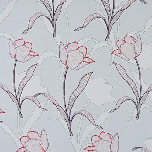 SCHÖNER LEBEN. Gardinenstoff Dekostoff Tulpen Mint 1,40m Breite