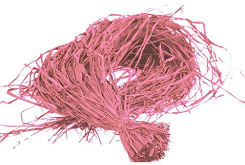 Raphia-Bast - Bast - Raphia - Raffia - Naturbast gefärbt - Dekobast - Bindebast - Geschenkbast - Rosa - 1 Bund mit ca. 150g - 2122-35