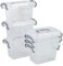 Fosly Set of 6 Mini Storage Box with Lid, 2 L Plastic Boxes Set