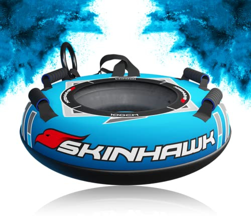 SKINHAWK Profi Snowtube Ø100cm blau Schlitten Bob Rodel Reifen Schneereifen Rutschreifen