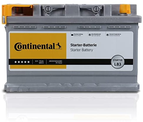 Autobatterie von Continental (2800012022280) Batterie Startanlage Akku, Akkumulator, Batterie,Autobatterie