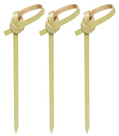200PCS 4 Inch Bamboo Cocktail Picks - Bamboo Knot Picks, Cocktail Skewers for Appetizers and Events