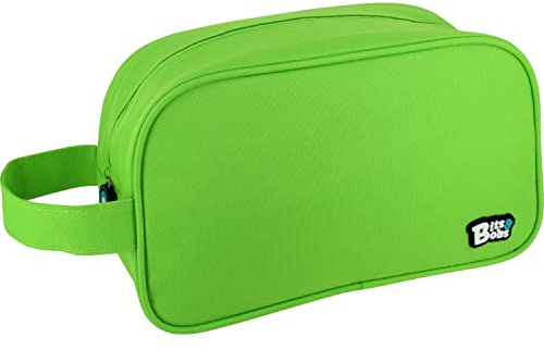 Grafoplás 37710020 Trousse de Toilette pour Enfants, poignée latérale, Couleur Verte, Bits & Bobs, 28 x 18 x 10 cm, Vert, 28x18x10cm, Trousse de Toilette carrée avec poignée sur Le côté