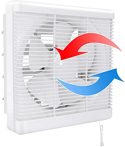 TMXKOOK Ventilatore di Scarico, 2 Direzioni Reversibile Forte Flusso d'Aria Parete Montato Ventilatori, Utilizzati per Ventilazione per Il Granaio del Garage della Cucina del Bagno