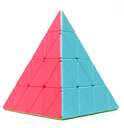 Tropibed 4×4 Pyraminx Zauberwürfel 4×4×4 Pyramide Würfel Kreativer Würfel 3D Puzzle Spiele für Kinder Erwachsene Brain Teaser Puzzle Cube