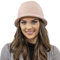 VIVISENCE Damen Winter Hut Mit Klassischem Stil Herbst Warme Strickmütze Garn Mit Wolle Perfekte Passform Wintermütze Für Frauen Modell 7044, Rosa,Einheitsgröße