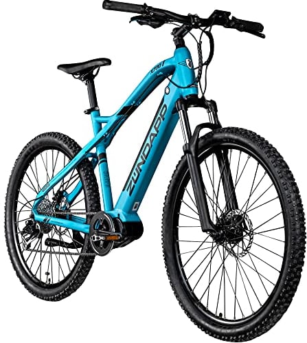 ZÜNDAPP X700 Ebike Mountainbike 27,5 Zoll Fahrrad Damen und Herren 165-190 cm Elektrofahrrad Ananda Mittelmotor 504 Wh Akku MTB Hardtail E Bike Scheibenbremse Pedelec (50 cm, blau)
