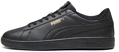 PUMA Smash 3.0 L, Zapatillas Unisex Adulto, Black Gold Black, 44.5 EU