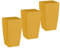 ECOMACETAS FLOWERPOT STORE Maceta de Colores de Plástico. Alargada Rectangular Decorativa 26 cm De Alto (Amarillo Curry, 3)