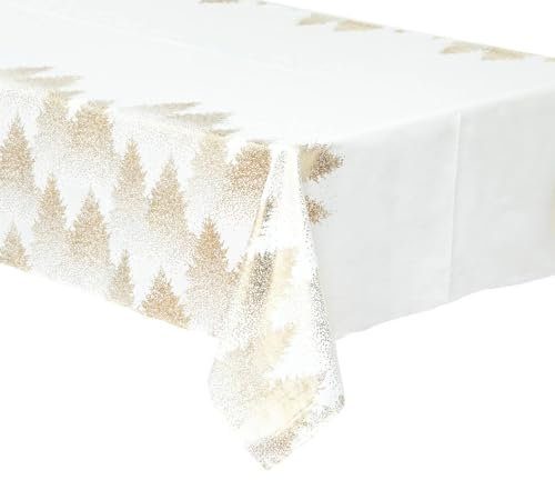 FEERIC LIGHTS & CHRISTMAS Tovaglia Stampa abete Bianco e ORO 140x360cm