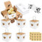 CHEVVY 20 Stück Kleine Geschenkboxen Weiß Geschenkboxen Hochzeit Gäste Süßigkeiten Box Hochzeit mit 2 Danke Aufkleber für Hochzeiten Party Geburtstage