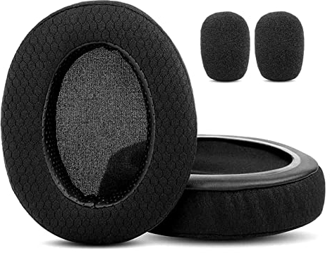 Cloud Stinger Ohrpolster TaiZiChangQin Upgrade Ohrpolster Ohrpolster Ersatz Kompatibel mit HyperX Cloud (CloudX) Stinger Core Wireless / 7.1 Gaming Kopfhörer Stoff Ohrpolster