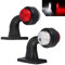 AUTOXBERT 2pcs Elbow LED Side Marker Lights 12-30V Waterproof Trailer Side Marker Lamp Double Side Warning Light White/Red for Truck Trailer Lorry RV Caravan