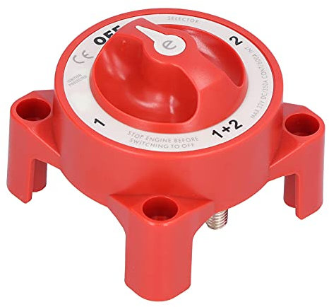 Interruttore Batteria Interruttore Batteria a 4 Posizioni, Interruttore Batteria per Barche 3/8in-16 Terminale Ip66 Interruttore di Alimentazione Principale a Tenuta Stagna per