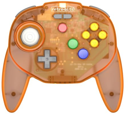 Retro-Bit Tribute 64 V2 2.4G Wireless Controller for N64 / Switch/PC/Mac - Orange Hawk