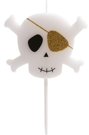 dekora | Geburtstagskerze | Ohne Duft | Piratendesign | Perfekt Für Kinderfeiern