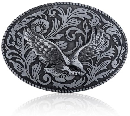 ieron Accesorios de reparación de hebilla de cinturón, estilo vintage de vaquero occidental para hacer cinturones de bricolaje