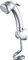 Soffione doccia a mano ad alta pressione con grilletto, bidet doccetta per WC, filettatura da 1/2, cromato per camper, roulotte, vasche da bagno, barche, servizi igienici, campeggio, con pulsante di
