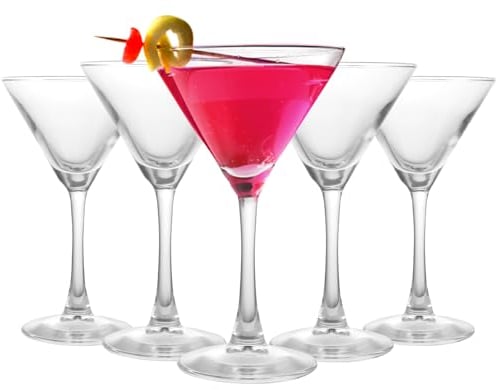 CYEER Martini Gläser 6er Set, 190ML Martinigläser, Martini Glas, Martini Gläser Set für Abendessen, Hochzeit, Party, Restaurant, Bar