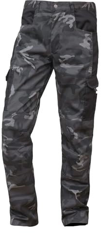 WORK IDEA Pantalon de Travail Homme Camouflage Cargo - Survêtement Résistant avec Poches Renforcées aux Genoux Randonnée et Jardinage