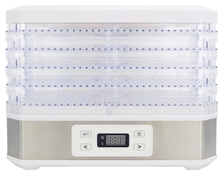 TT-YEC Déshydrateur De Viande Séchée 350 W, Séchoir Alimentaire À 5 Couches, Contrôle Intelligent De La Température, Minuterie De 48 Heures, Séchoir À Collations Réglable En Hauteur