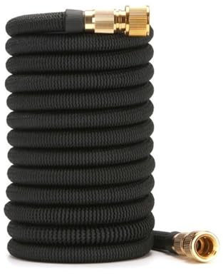 Manguera Jardin Manguera de agua de jardín con interfaz Universal, manguera de riego extensible, manguera Flexible de lavado de coches de alta presión, herramientas de riego Manguera(Black Hose,1/2''_
