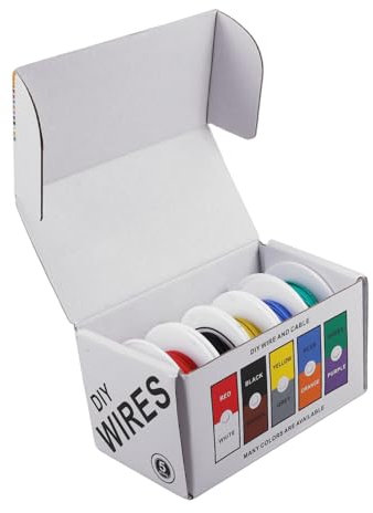 Mikikit 5 Rollen Elektrodraht 30awg Weiche Flexible Und Hitzebeständige Kabel Für Modellflugzeuge Batterien Und Haushaltsgeräte Kupferisoliert Temperaturbeständig 20m Pro Rolle