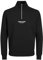 JACK & JONES Herren Sweatshirt Sweat Quarter Zip, Farbe:Schwarz, Artikel:-Black, Größe:XL