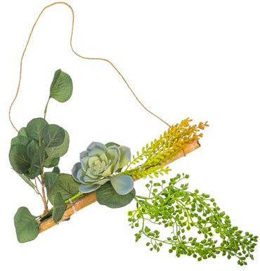 IMIKEYA 2St Simulation saftiger Wandbehang gefälschte Blattverzierung Wandaufhängung zu Hause kunstpflanze kunstplflanze Heimdekoration Anlage Simulation saftiges Wand schmücken Holz