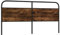 vidaXL Kopfteil Räuchereiche 200 cm Stahl und Holzwerkstoff, Bettkopfteil, Kopfteil für Doppelbett, Bett Kopfteil, Bettkopfteile, Doppelkopfteil