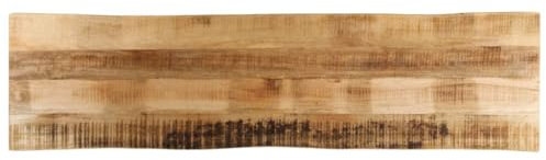 Xichuzi Tischplatte mit Baumkante 160x40x3,8 cm Raues Mango Massivholz, Arbeitsplatte, Holzplatte, Schreibtischplatte, Waschtischplatte, Küchenarbeitsplatte - 370688