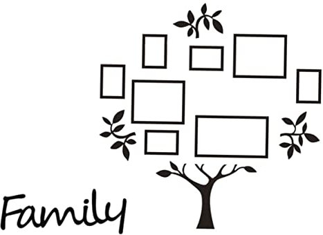 Housoutil 3d-aufkleber Fotorahmen Baum-aufkleber Wandaufkleber Für Moderne Raumdekoration