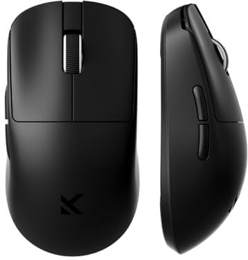 MCHOSE L7 Pro Souris Superlight 39 g avec Récepteur Personnalisé 8K sans Fil Ultra Rapide, 26 000 DPI avec Taux de Rapport 8 K Hz, Souris de Jeu sans Fil/Filaire BT/2,4 G, Batterie 200 Heures Noir