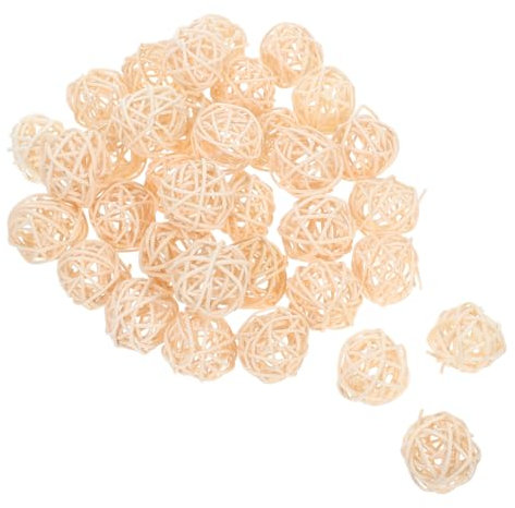 VICASKY 30stücke Teiliges Aromatherapie Rattan Kugel Handgefertigte Natürliche Dekorationskugeln Für Zuhause Vielseitige Hängende Ornaments Für Vase Hochzeit Und DIY Bastelprojekte