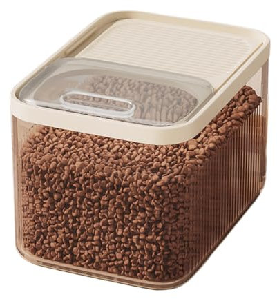 Generisch Récipient de rangement de nourriture pour chien | Récipient de stockage hermétique transparent avec verre doseur pour collations en PET