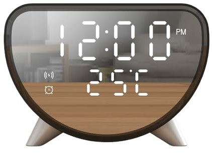Digital Alarm Narrative - Wireless Speaker Charger Lighting | Bedside Alarm | Phone Charger with Clock, Bedside Alarm Clock-Precision Device Multifunctional Aid