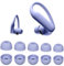Adhiper 5 paia di tappi auricolari di ricambio per Beats Powerbeats Pro 2 / Solo Buds/Fit Pro/Studio Buds/Studio Buds+, in silicone, adatti per custodia di ricarica (XL/L/M/S/XS, iperviola)