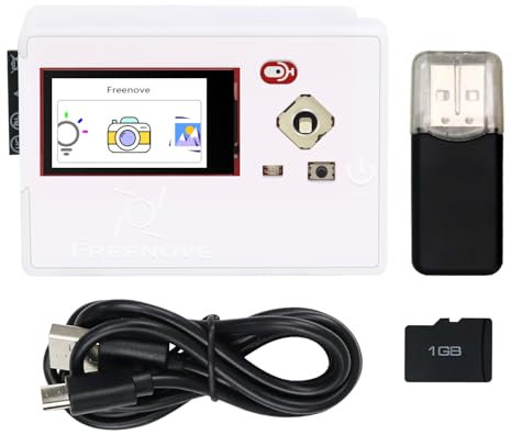 FREENOVE Media Kit for ESP32-S3 ESP32 S3 CAM 1.14 Inch Screen, Supporting OpenAI/XiaoZhiAI, Dual-core 32-bit 240 MHz Microcontroller Camera Wireless, Speaker Microphone, Tutorial Code