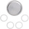 MOYWYCNO Guarnizione per macchina da caffè espresso da 3 tazze, include 1 filtro e 4 guarnizioni in silicone, guarnizione per moka, filtro di ricambio in alluminio per caffettiera (150 ml)