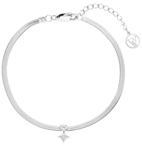 PAUL VALENTINE - Damen Armband Edelstahl - Zirkonia Anhänger
