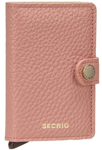 Secrid The MiniWallet is compact in size but amazing capacity. The matte leather cover can hold bills, receipts and cards, while in the aluminium cardprotector