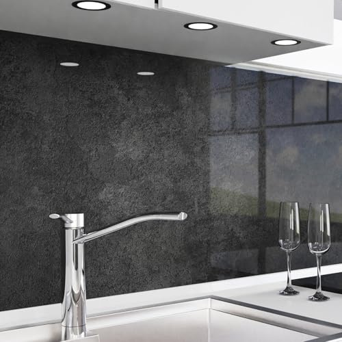 danario Küchenrückwand selbstklebend, Glasoptik 0,8 mm - Spritzschutz Küche | Die smarte Alternative zu Glas. Nur bei uns: Ablösbar & mieterfreundlich. Überbrückt Fliesen