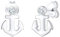 Elli Ohrringe Damen Anker Anchor Meer mit Kristalle in 925 Sterling Silber