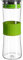 GRÄWE Jarra de cristal con manguito de silicona verde, 1 litro, jarra de agua con tapa y colador de acero inoxidable, jarra de cristal templado con asa práctica, jarra de agua, jarra de cristal, fácil